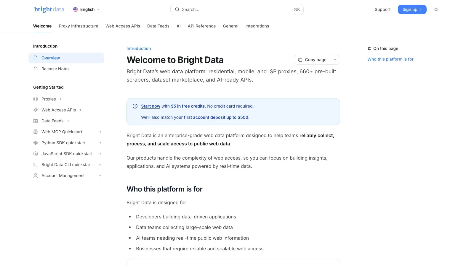 Bright Data official website screenshot