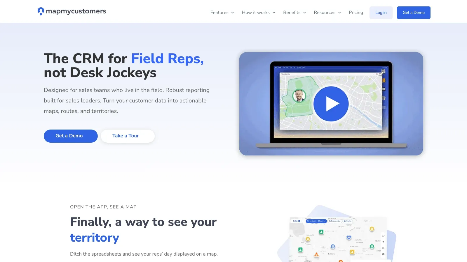 Map My Customers official website screenshot