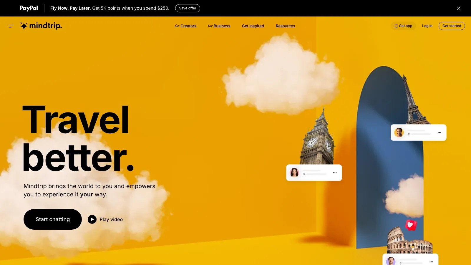 Mindtrip official website screenshot