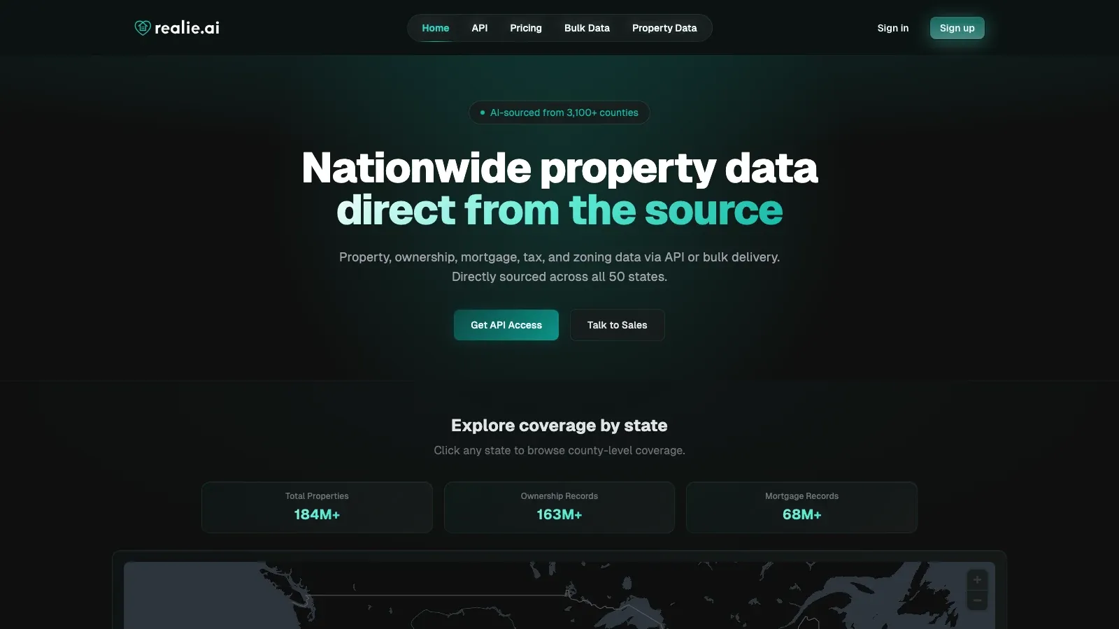 Realie official website screenshot