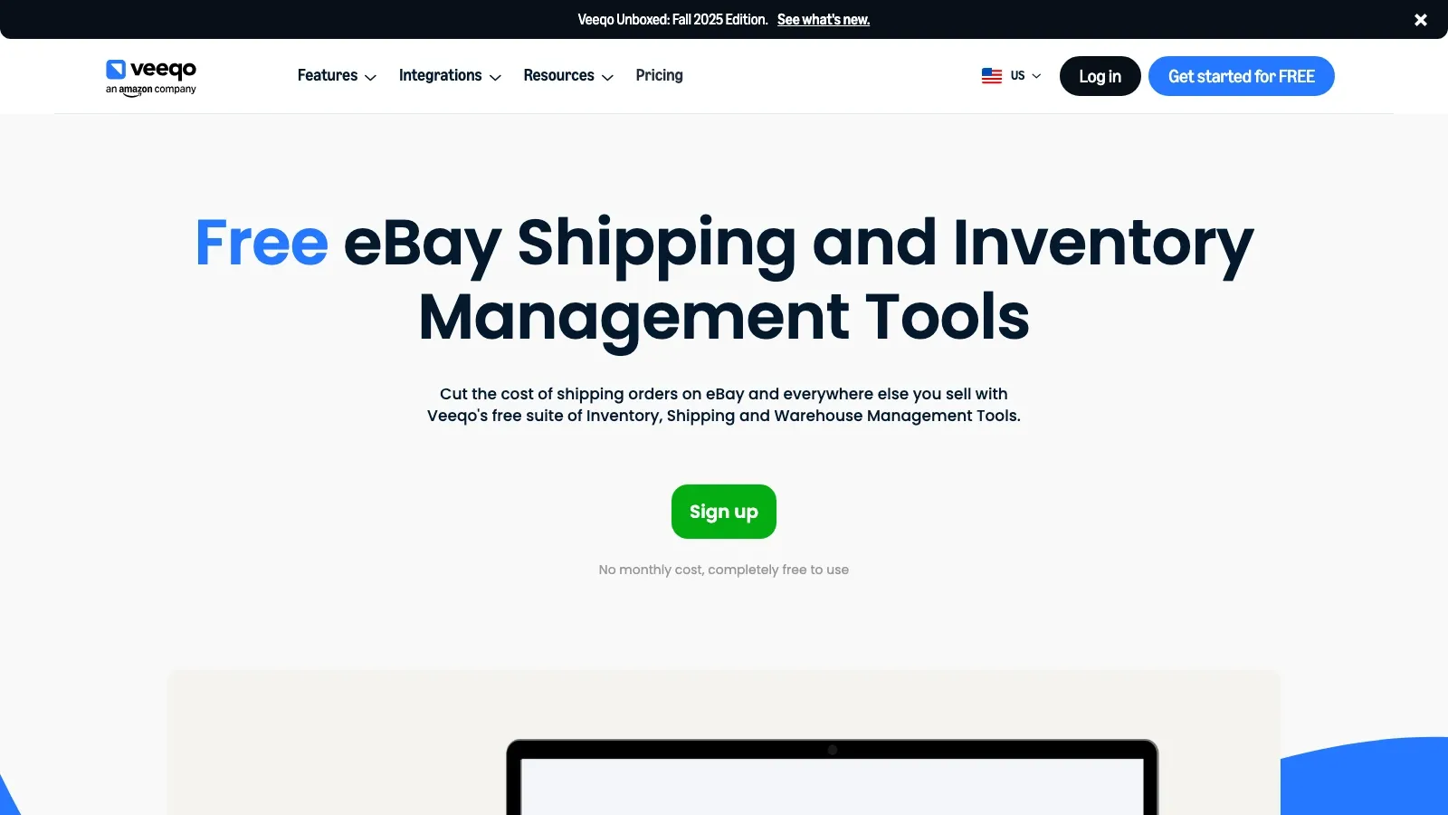 Veeqo official website screenshot