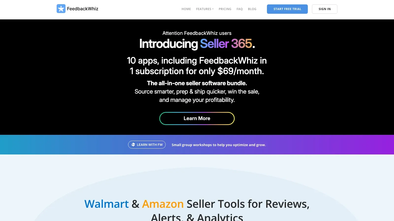 FeedbackWhiz official website screenshot