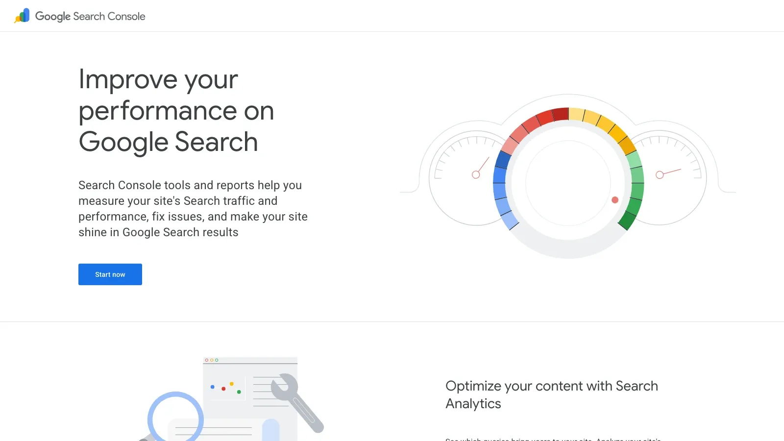 Google Search Console official website screenshot