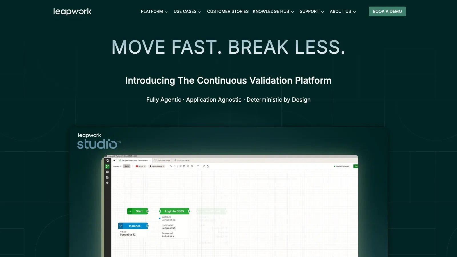 Leapwork official website screenshot
