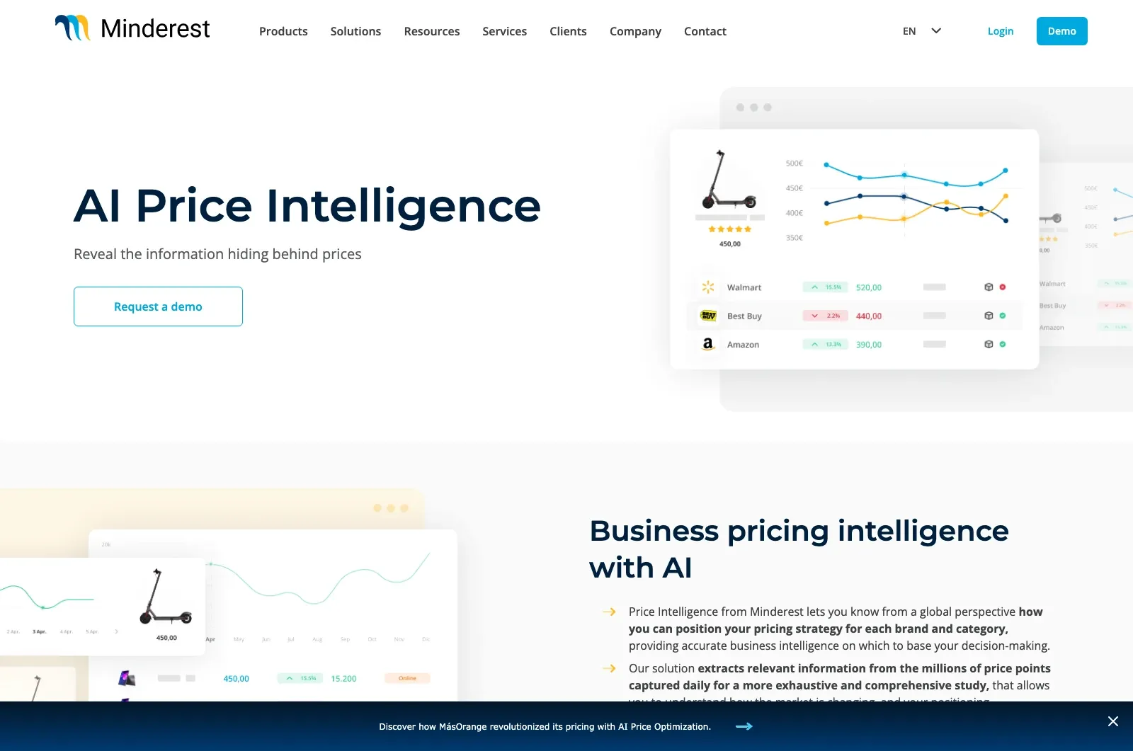 Minderest official website screenshot