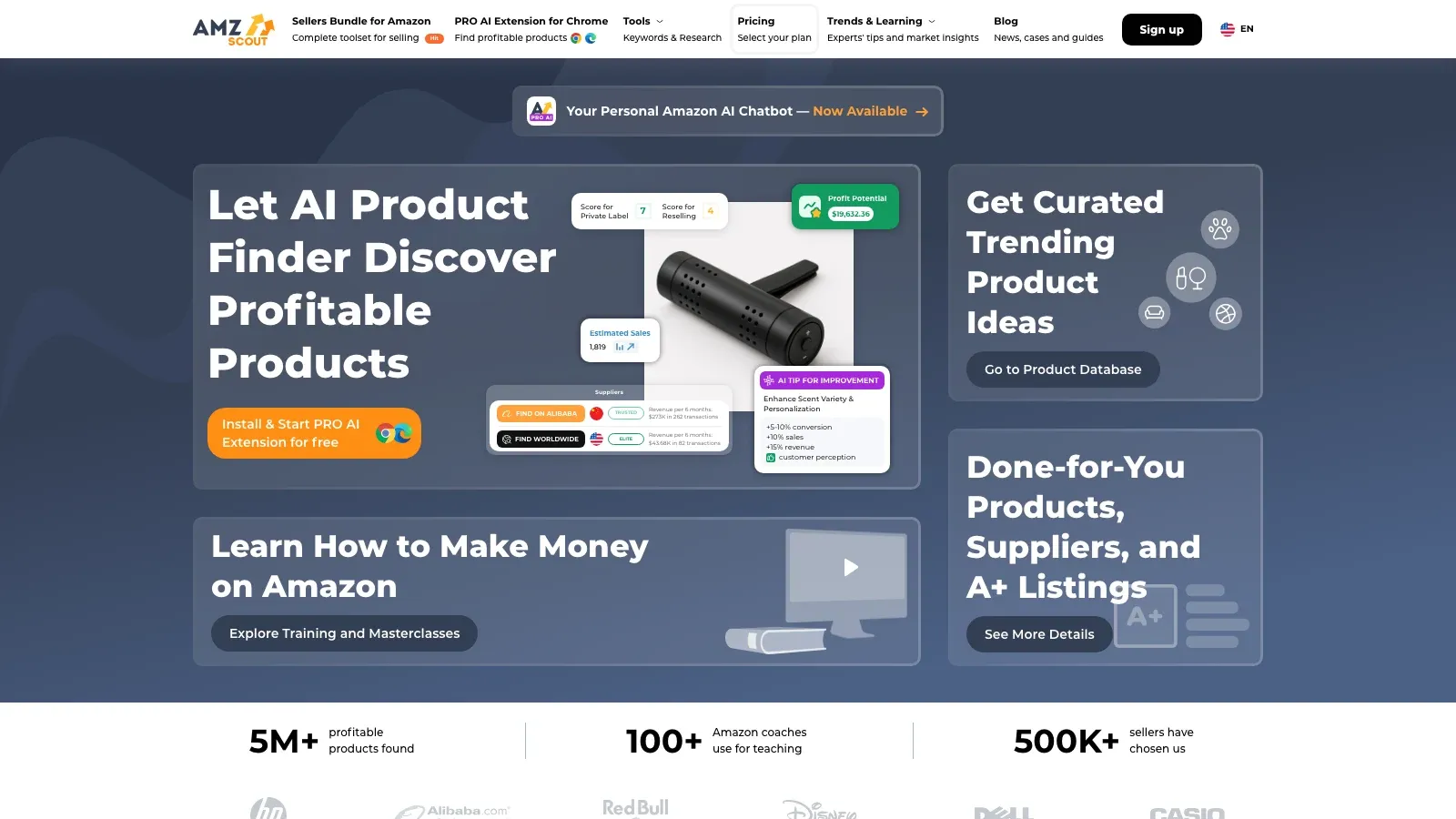AMZScout official website screenshot