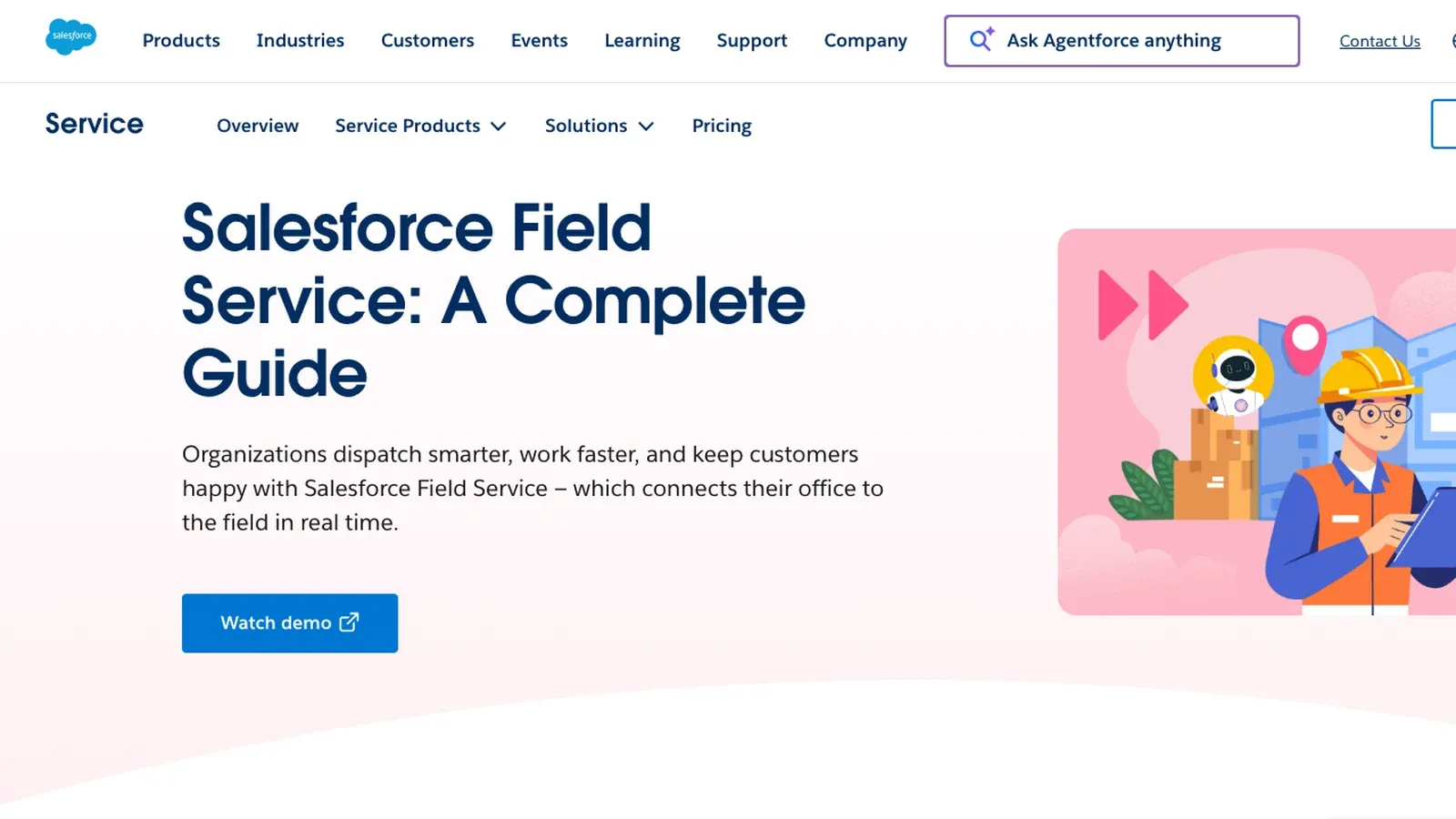 Salesforce Field Service official website screenshot