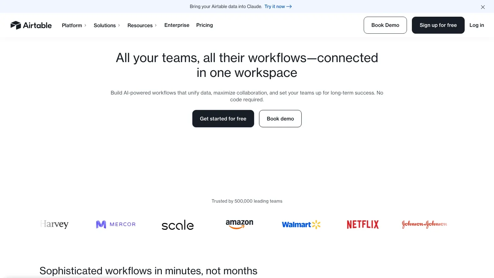 Airtable 官方網站截圖