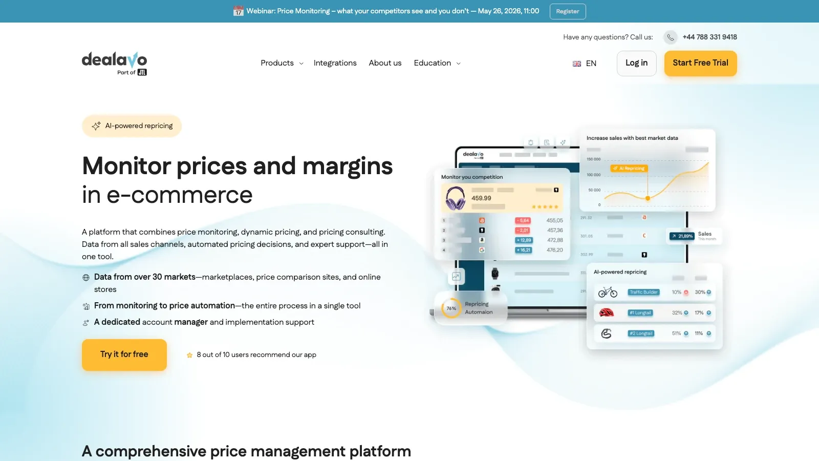 Dealavo official website screenshot