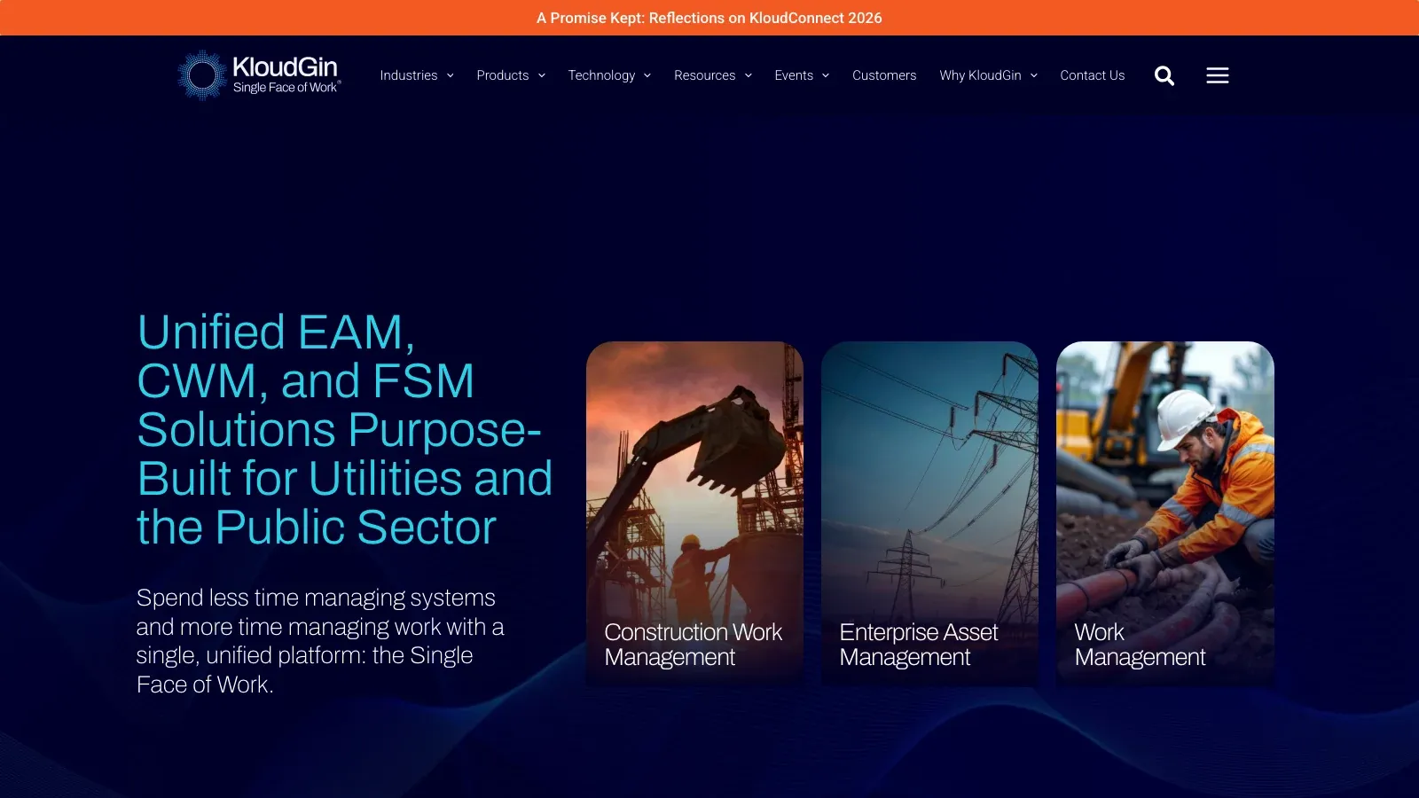 KloudGin official website screenshot