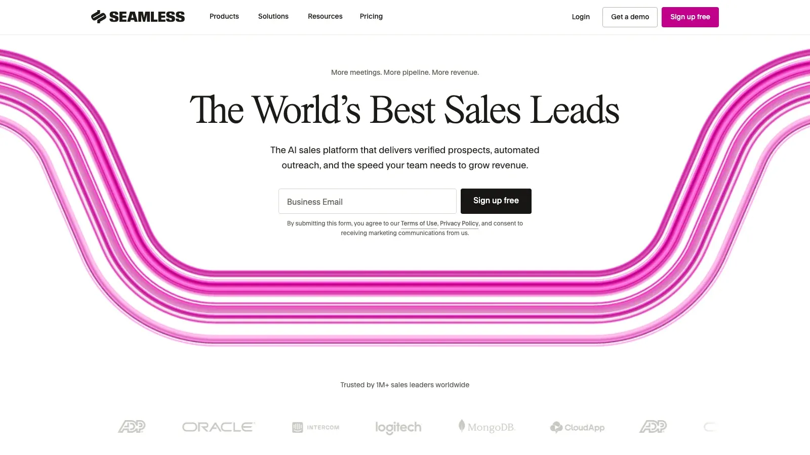 Seamless.AI official website screenshot