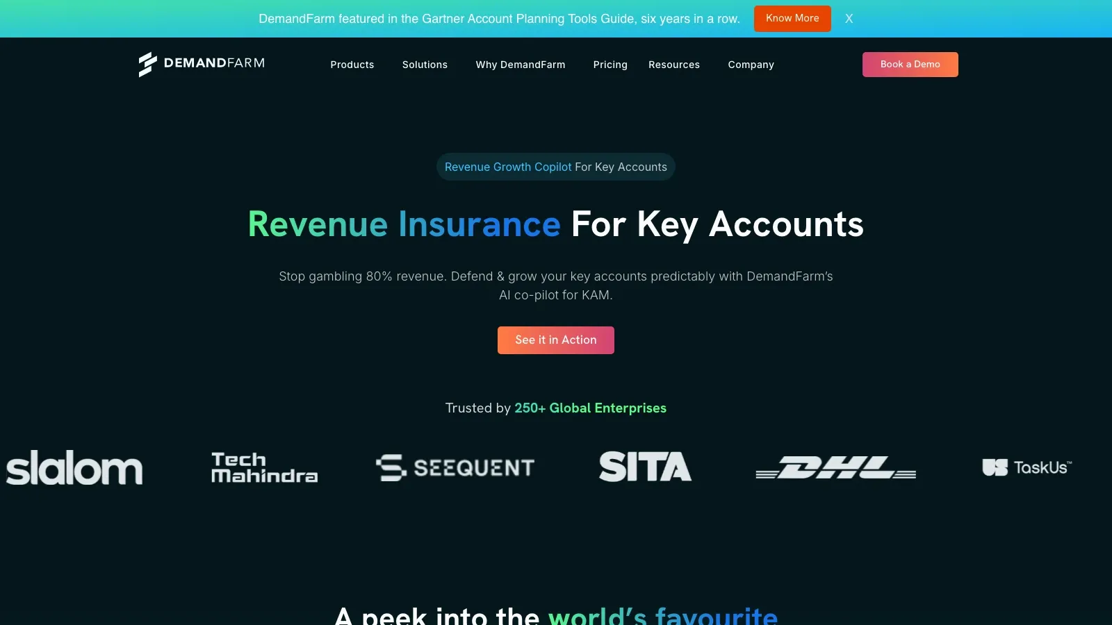 Captura de ecrã do site oficial do DemandFarm