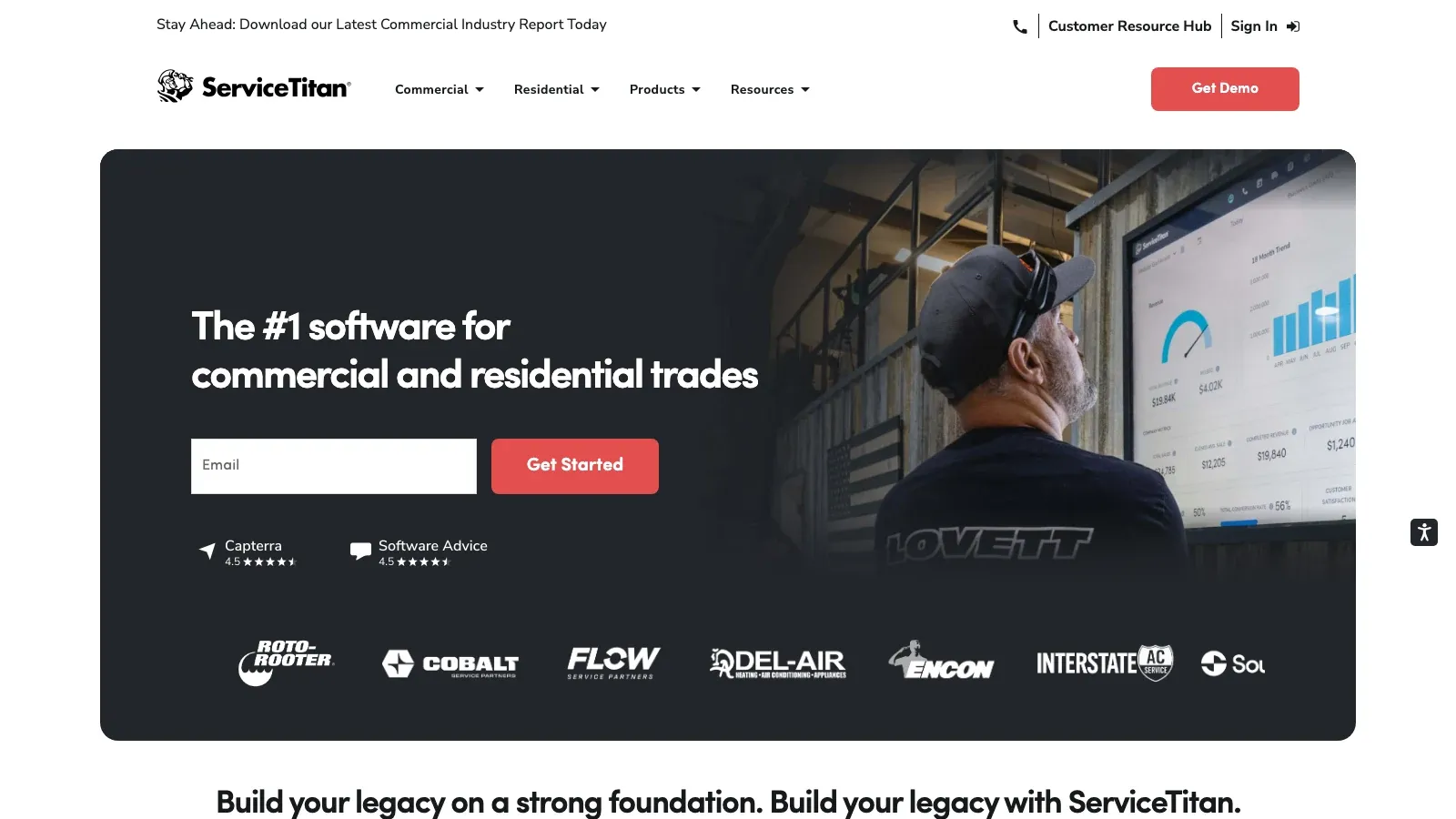 ServiceTitan official website screenshot