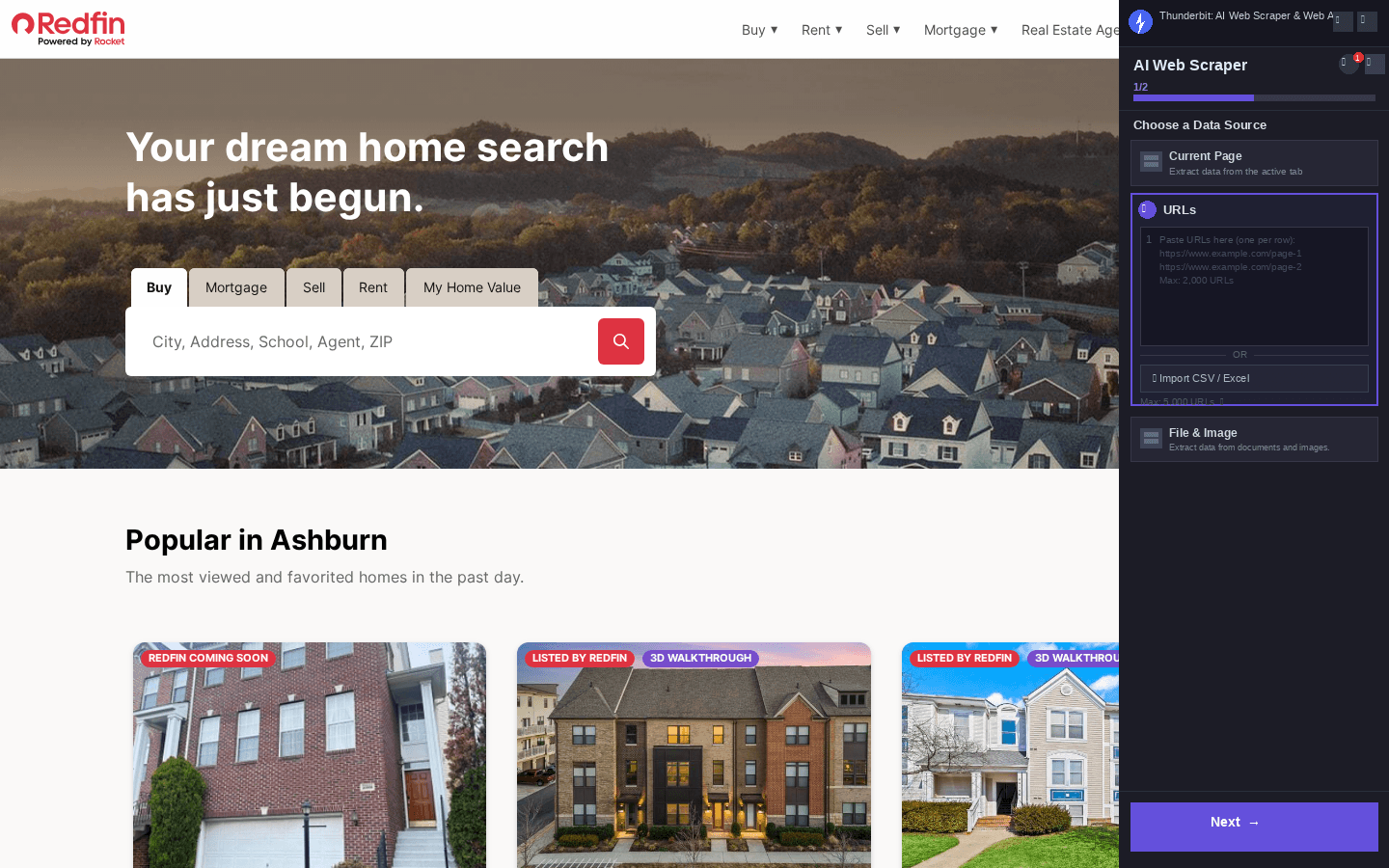 Scrape Homes for Sale from Redfin