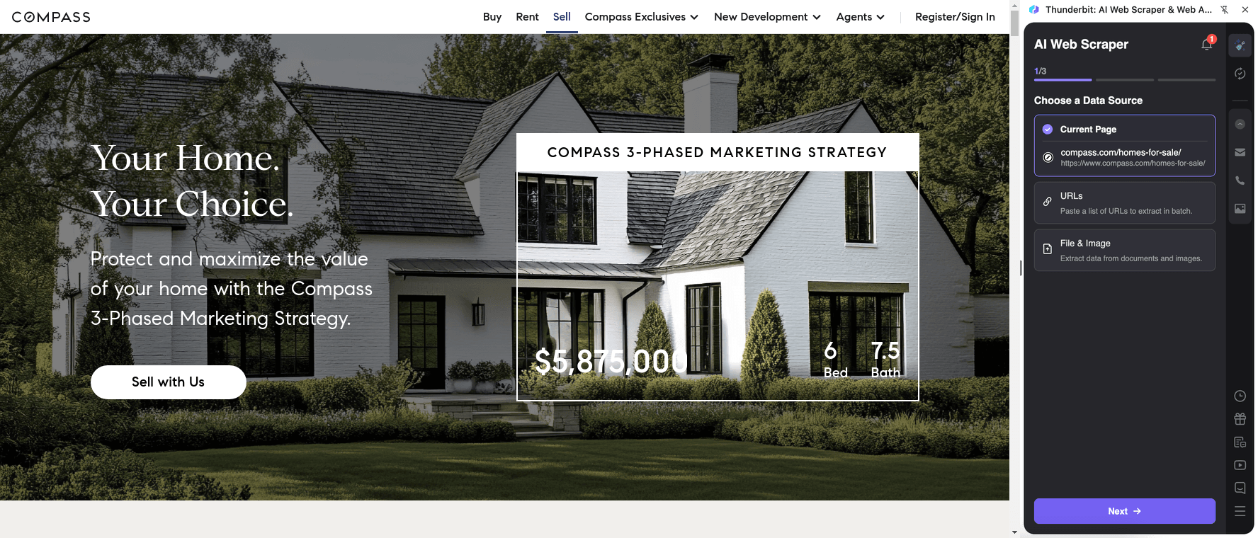 Compass Sell Screenshot