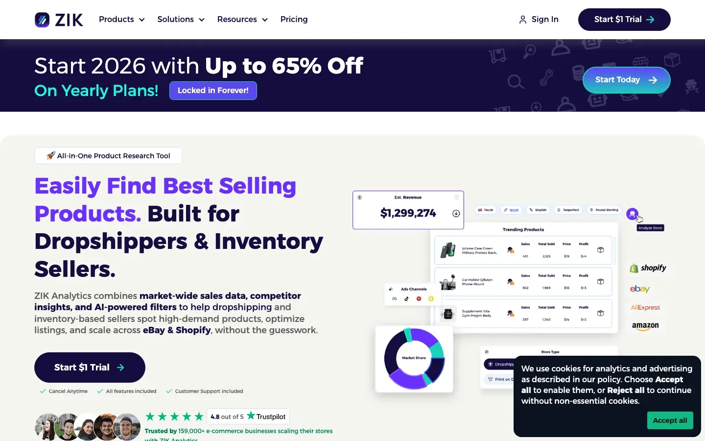 zik-analytics-dropshipping-tool-homepage.png